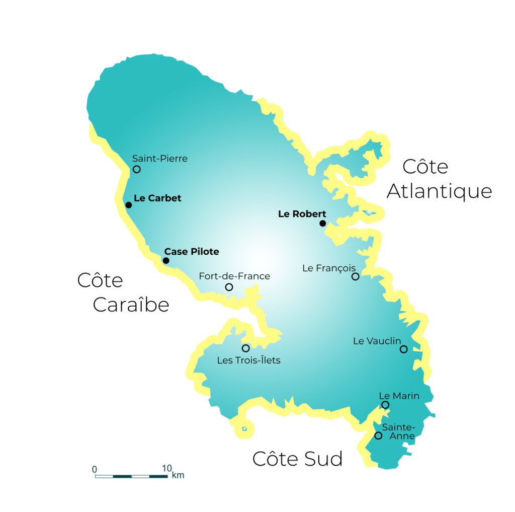 Mapa de Martinica
